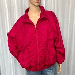 KIKS Vintage Women’s Windbreaker Jacket (Size L)
